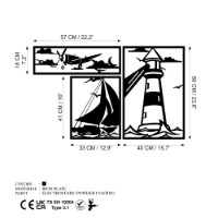 Panou decorativ Wallity Lighthouse Trio B imaginea #6 — magazin online Desire.md