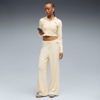 Pantaloni spotivi de dame Puma Essentials Ribbed Wide Leg Buttercream Heather, s.S imaginea #5 — magazin online Desire.md