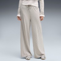 Pantaloni spotivi de dame Puma Essentials Ribbed Wide Leg Mouse Gray Heather, s.M imaginea #3 — magazin online Desire.md