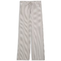 Pantaloni spotivi de dame Puma Essentials Ribbed Wide Leg Mouse Gray Heather, s.XS imaginea #1 — magazin online Desire.md