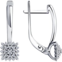 Cercei din aur alb cu diamante Casa Bosco 1021489 2,68g