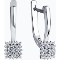 Cercei din aur alb cu diamante Casa Bosco 1021489 2,68g imaginea #2 — magazin online Desire.md