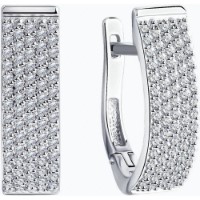 Cercei din aur alb cu diamante Casa Bosco 1021678-3 3,42g imaginea #3 — magazin online Desire.md
