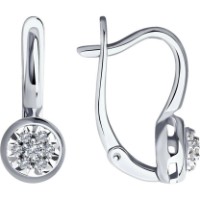 Cercei din aur alb cu diamante Casa Bosco 1021727-3 2,9g