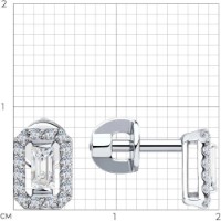 Cercei din aur alb cu diamante Casa Bosco 1021729 1,72g imaginea #2 — magazin online Desire.md
