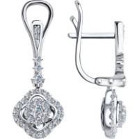 Cercei din aur alb cu diamante Casa Bosco 1021741-3 4,16g