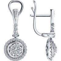 Cercei din aur alb cu diamante Casa Bosco 1021742-3 4,34g