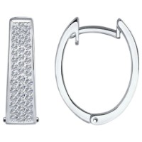 Cercei din aur alb cu diamante Casa Bosco 1021750-3 4,52g