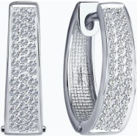 Cercei din aur alb cu diamante Casa Bosco 1021750-3 4,52g imaginea #2 — magazin online Desire.md