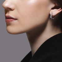Cercei din aur alb cu diamante Casa Bosco 1021750-3 4,52g imaginea #3 — magazin online Desire.md