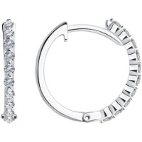 Cercei din aur alb cu diamante Casa Bosco 1021769-3 2,76g