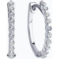 Cercei din aur alb cu diamante Casa Bosco 1021769-3 2,76g imaginea #3 — magazin online Desire.md