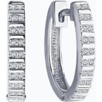 Cercei din aur alb cu diamante Casa Bosco 1021779-3 4,16g imaginea #3 — magazin online Desire.md
