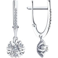 Cercei din aur alb cu diamante Casa Bosco 1021780-3 3,77g