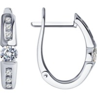 Cercei din aur alb cu diamante Casa Bosco 1021802-3 3,28g