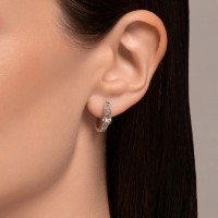 Cercei din aur alb cu diamante Casa Bosco 1021830-3 3,43g imaginea #3 — magazin online Desire.md