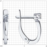 Cercei din aur alb cu diamante Casa Bosco 1021832-3 2,07g imaginea #2 — magazin online Desire.md