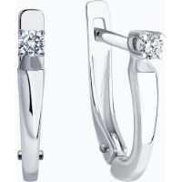 Cercei din aur alb cu diamante Casa Bosco 1021832-3 2,07g imaginea #3 — magazin online Desire.md