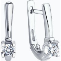 Cercei din aur alb cu diamante Casa Bosco 1021833-3 3,04g imaginea #4 — magazin online Desire.md