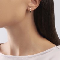 Cercei din aur alb cu diamante Casa Bosco 1021856-3 2,36g imaginea #4 — magazin online Desire.md