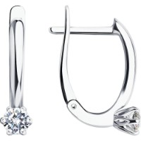 Cercei din aur alb cu diamante Casa Bosco 1021858-3 2,8g