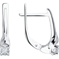 Cercei din aur alb cu diamante Casa Bosco 1021863-3 2,44g