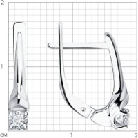 Cercei din aur alb cu diamante Casa Bosco 1021863-3 2,44g imaginea #2 — magazin online Desire.md
