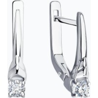 Cercei din aur alb cu diamante Casa Bosco 1021863-3 2,44g imaginea #3 — magazin online Desire.md