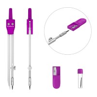 Compas pentru desen tehnic Erich Krause School Purple 3 pcs (31527) imaginea #2 — magazin online Desire.md