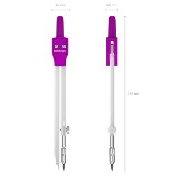 Compas pentru desen tehnic Erich Krause School Purple 3 pcs (31527) imaginea #4 — magazin online Desire.md