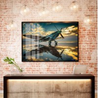 Pictură ArtShop Airplane at Sunset 90x60cm (PTR63)