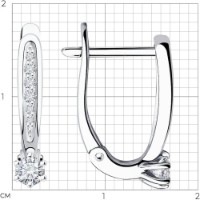 Cercei din aur alb cu diamante Casa Bosco 1021898-3 2,44g imaginea #2 — magazin online Desire.md