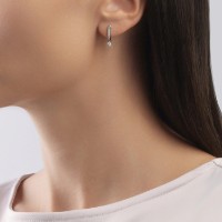 Cercei din aur alb cu diamante Casa Bosco 1021898-3 2,44g imaginea #4 — magazin online Desire.md