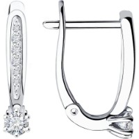 Cercei din aur alb cu diamante Casa Bosco 1021898-3 2,44g