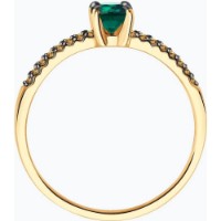 Inel din aur rosu cu diamante coniac si smarald Casa Bosco 3010619 1,93g s.18 imaginea #4 — magazin online Desire.md