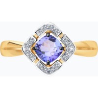 Inel din aur rosu cu diamante si tanzanit Casa Bosco 6014121 2,35g s.18 imaginea #3 — magazin online Desire.md