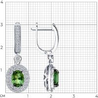 Cercei din aur alb cu diamante si turmalina Casa Bosco 6024227-3 4,88g imaginea #4 — magazin online Desire.md