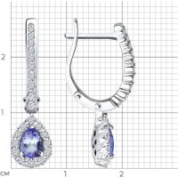 Cercei din aur alb cu diamante si tanzanit Casa Bosco 6024278-3 3,61g imaginea #2 — magazin online Desire.md