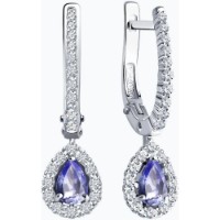 Cercei din aur alb cu diamante si tanzanit Casa Bosco 6024278-3 3,61g imaginea #4 — magazin online Desire.md