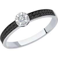 Inel din aur alb cu diamante Casa Bosco 7010087-3 1,61g s.16