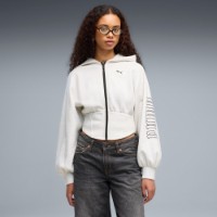 Hanorac damă Puma Street Glam Bedazzled White Glow Heather, s.XS imaginea #3 — magazin online Desire.md