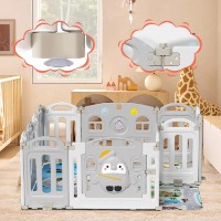 Pătuț pliabil Moni Penguin Grey&White 150x150cm imaginea #2 — magazin online Desire.md