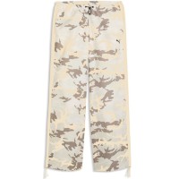 Pantaloni spotivi de dame Puma Street Glam Relaxed Camo Woven Buttercream/Aop, s.L