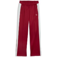 Pantaloni spotivi de dame Puma T7 Always On Straight Garnet Glow/Creme de Mint, s.S