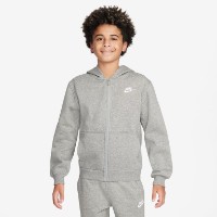 Hanorac pentru copii Nike Sportswear Club Fleece Dark Grey Heather/Base Grey/White, s.M imaginea #4 — magazin online Desire.md