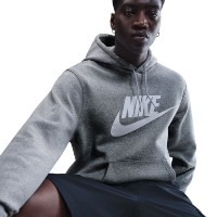 Hanorac pentru bărbați Nike Sportswear Club Fleece Pullover Dark Grey Heather/Light Smoke Grey/White, s.XL imaginea #4 — magazin online Desire.md