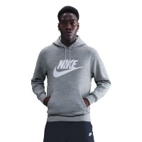 Hanorac pentru bărbați Nike Sportswear Club Fleece Pullover Dark Grey Heather/Light Smoke Grey/White, s.M