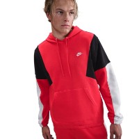 Costum sportiv pentru bărbați Nike Sportswear Club Fleece Hooded University Red/Light Smoke Grey/Black/White, s.XL imaginea #3 — magazin online Desire.md