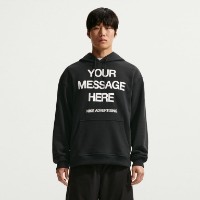 Hanorac pentru bărbați Nike Your Message Here Black/White/Safety Orange, s.L