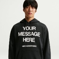 Hanorac pentru bărbați Nike Your Message Here Black/White/Safety Orange, s.L imaginea #2 — magazin online Desire.md